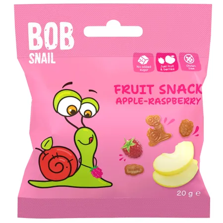 Żelki jabłko‑malina BIO 20 g – Bob Snail, bezglutenowe