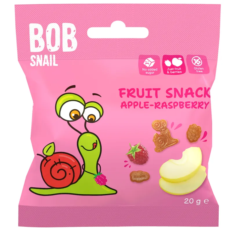 Żelki jabłko‑malina BIO 20 g – Bob Snail, bezglutenowe