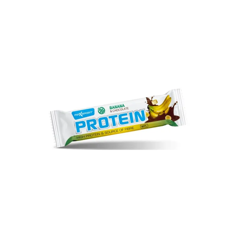 Baton proteinowy bananowy 50 g – Maxsport bezglutenowy
