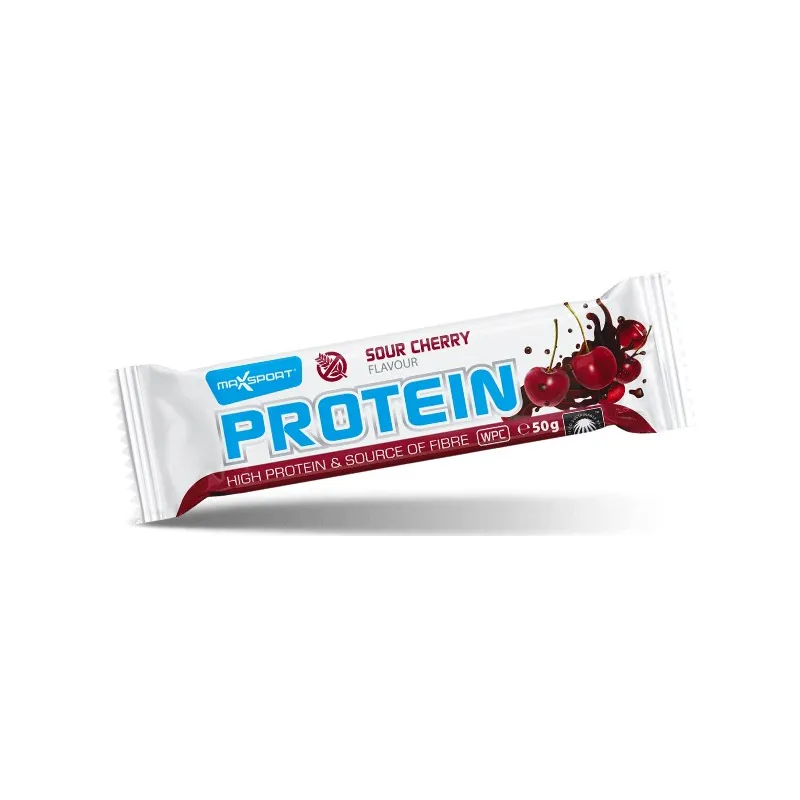 Baton proteinowy wiśniowy 50 g – Maxsport bezglutenowy