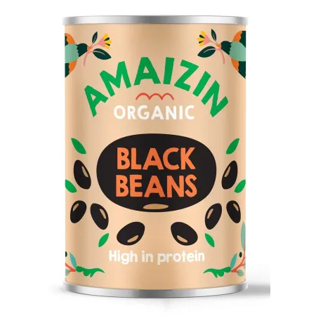 Fasola Czarna w Zalewie Bezglutenowa BIO 400 g - AMAIZIN