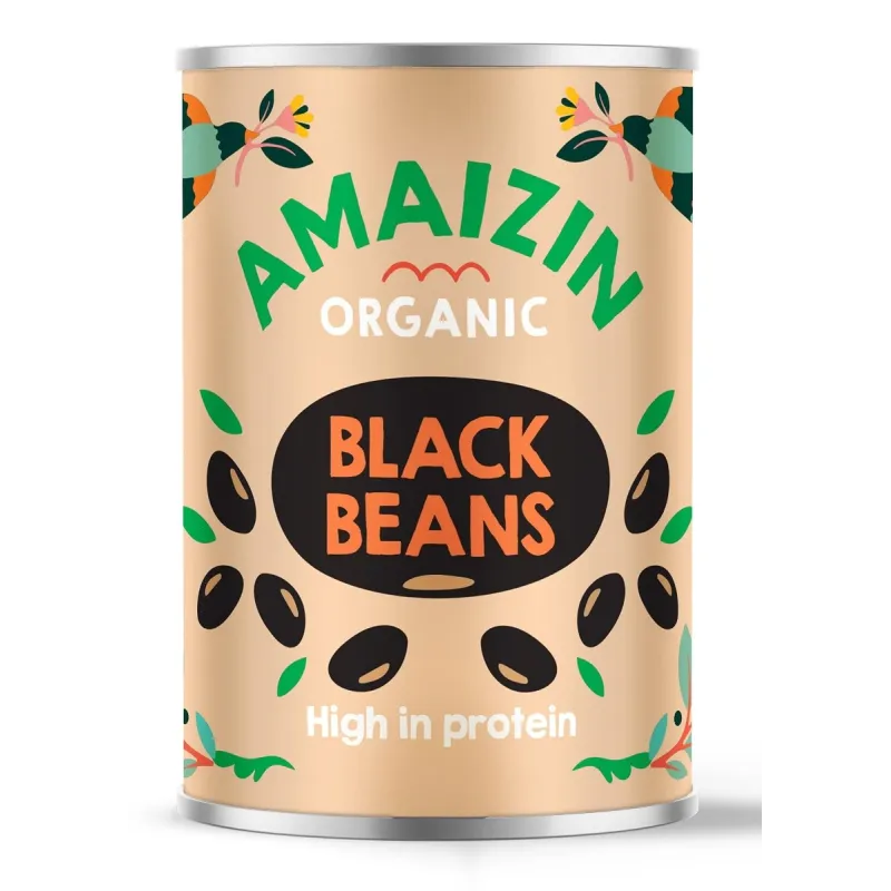 Fasola Czarna w Zalewie Bezglutenowa BIO 400 g - AMAIZIN
