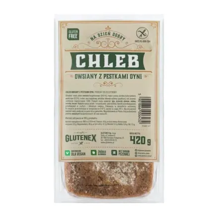 Chleb owsiany z pestkami dyni 420 g – Glutenex