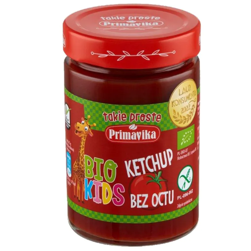 Ketchup Bez Octu Dla Dzieci Bezglutenowy BIO 315 g - PRIMAVIKA