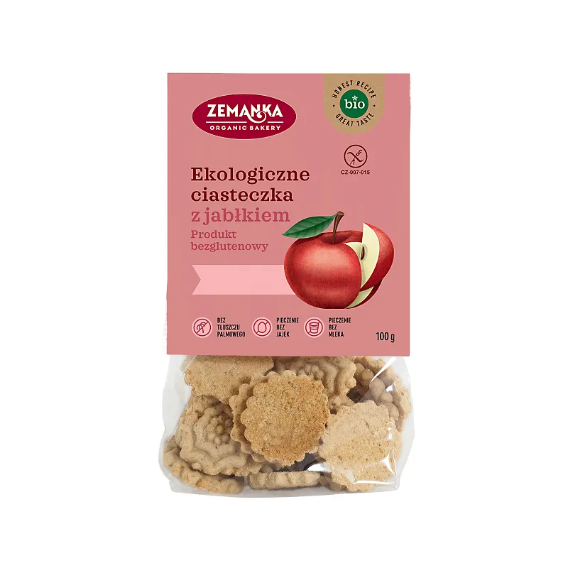 Ciastka z Jabłkiem Bezglutenowe BIO 100 g - ZEMANKA
