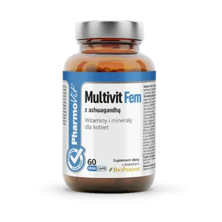 Multivit Fem + Ashwagandha 60 kaps – Pharmovit Clean Label