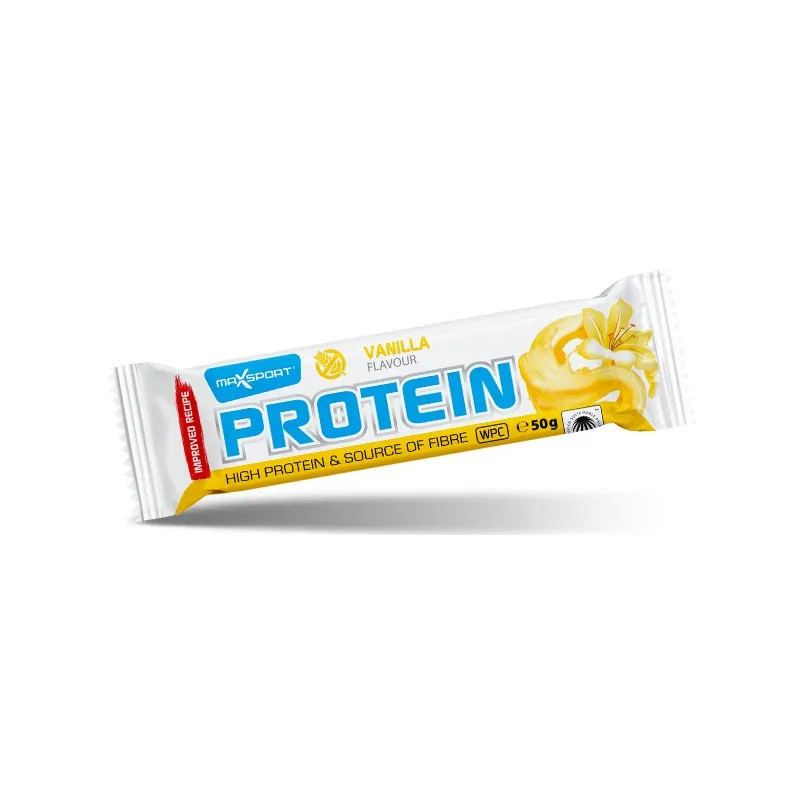 Proteinowy baton waniliowy 50 g – MaxSport, bezglutenowy