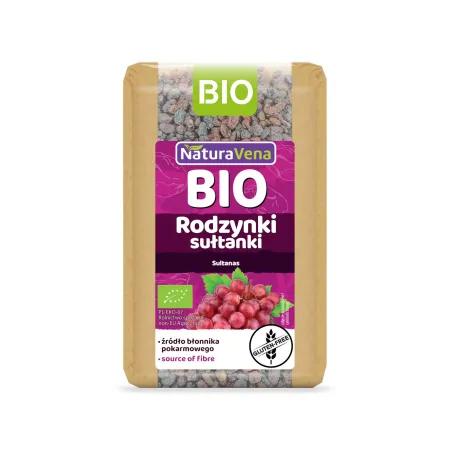 Rodzynki sułtańki Bio 400 g – bezglutenowe NaturAvena