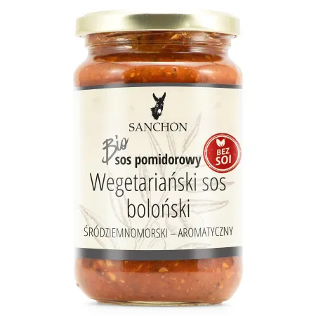 Sos bolognese wegański BIO 330 ml – Sanchon bezglutenowy