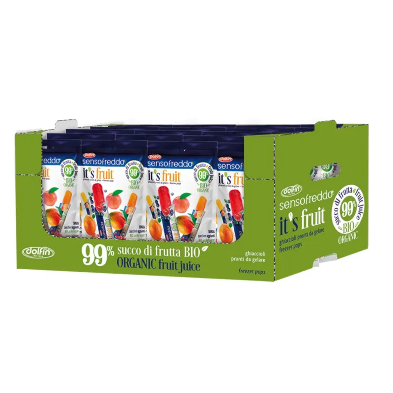 Lody owocowe BIO 10×40 ml – Sensofreddo Dolfin bezglutenowe