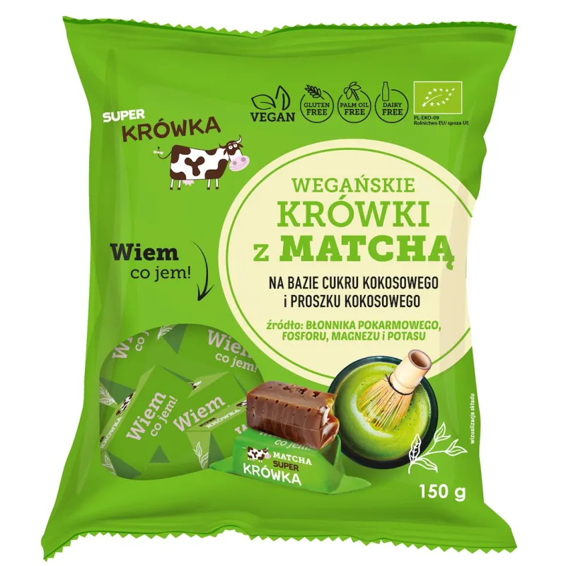 Wegańskie krówki z matcha BIO 150 g – Me Gusto Super Krowka