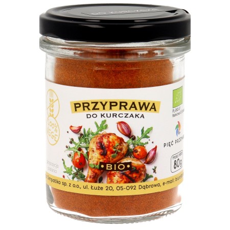 PRZYPRAWA DO KURCZAKA BEZGLUTENOWA BIO 80 g - PIĘĆ PRZEMIAN