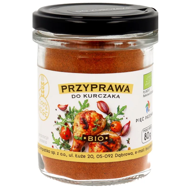 Przyprawa do kurczaka BIO 80 g – Pięć Przemian bezglutenowa