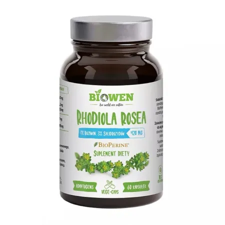 Rhodiola Rosea 420 mg – Biowen adaptogen bez glutenu