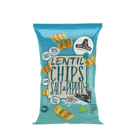 Chipsy soczewicowe sól & pieprz BIO 75 g – John Altman