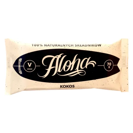 Baton Aloha 70 g – tropikalny kokos, vegan i bez glutenu