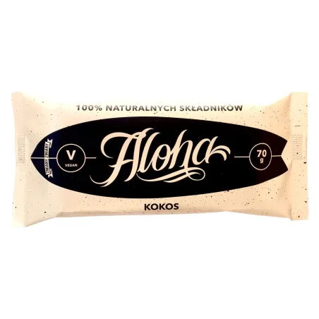 Baton Aloha 70 g – tropikalny kokos, vegan i bez glutenu