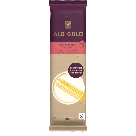 Makaron Bezglutenowy Kukurydziano-Ryżowy BIO 500 g - ALB-GOLD