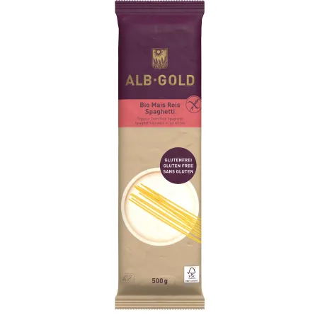 Makaron Bezglutenowy Kukurydziano-Ryżowy BIO 500 g - ALB-GOLD