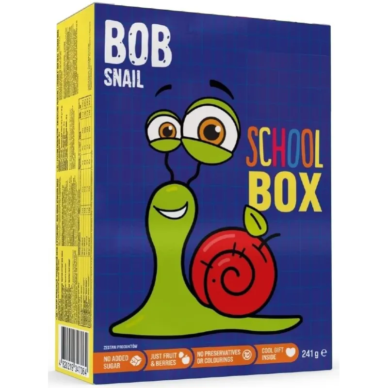 School Box 231 g – Bob Snail bez cukru, bez glutenu, idealny do szkoły