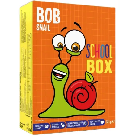 School Box 231 g – Bob Snail bez cukru, bez glutenu, idealny do szkoły