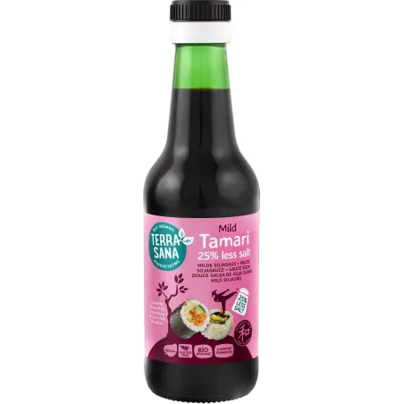 Tamari BIO 25 % mniej soli 250 ml – Terrasana bez glutenu