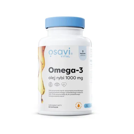 Osavi Omega‑3 1000 mg – 60 kapsułek, bez glutenu