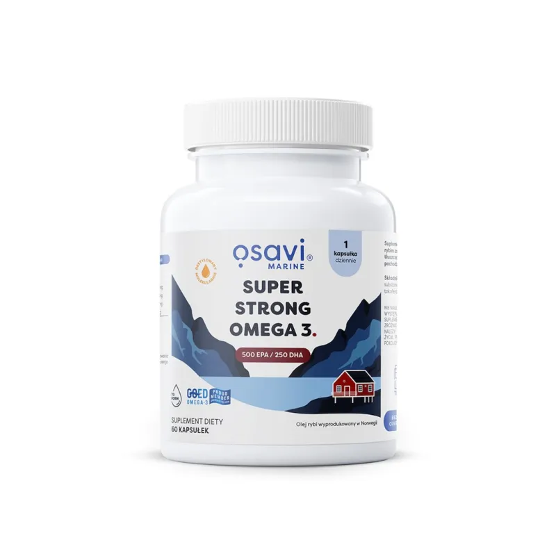 Osavi Super Strong Omega‑3 1000 mg – 60 kapsułek, bez glutenu