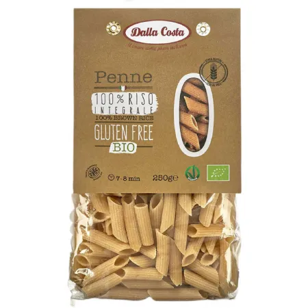 Makaron ryżowy razowy penne bezglutenowy BIO 250 g Dalla Costa – ekologiczny i smaczny wybór