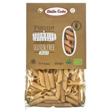 Makaron ryżowy razowy penne bezglutenowy BIO 250 g Dalla Costa – ekologiczny i smaczny wybór