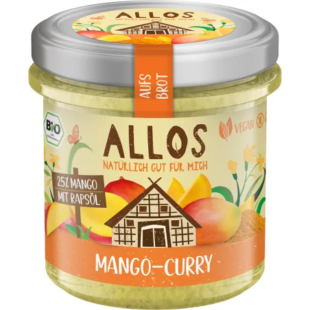 Pasta Kremowa z Mango i Curry Bezglutenowa BIO 140 g - Allos