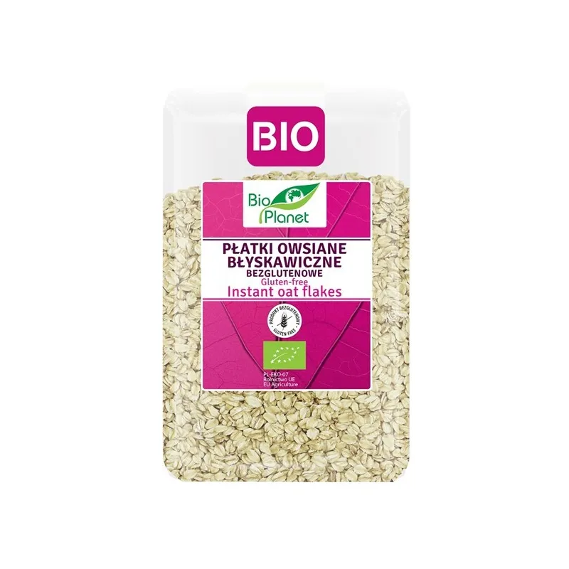 Płatki owsiane błyskawiczne BIO 300 g – Bio Planet | Bezglutenowe
