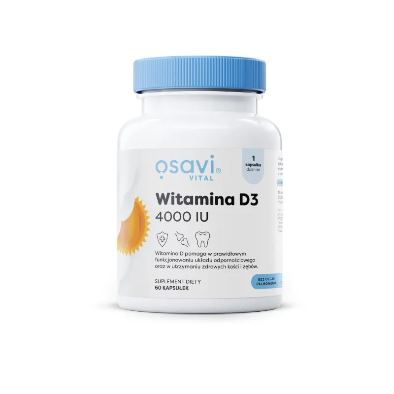 Witamina D3 100 µg 60 kapsułek – Osavi | Bezglutenowa