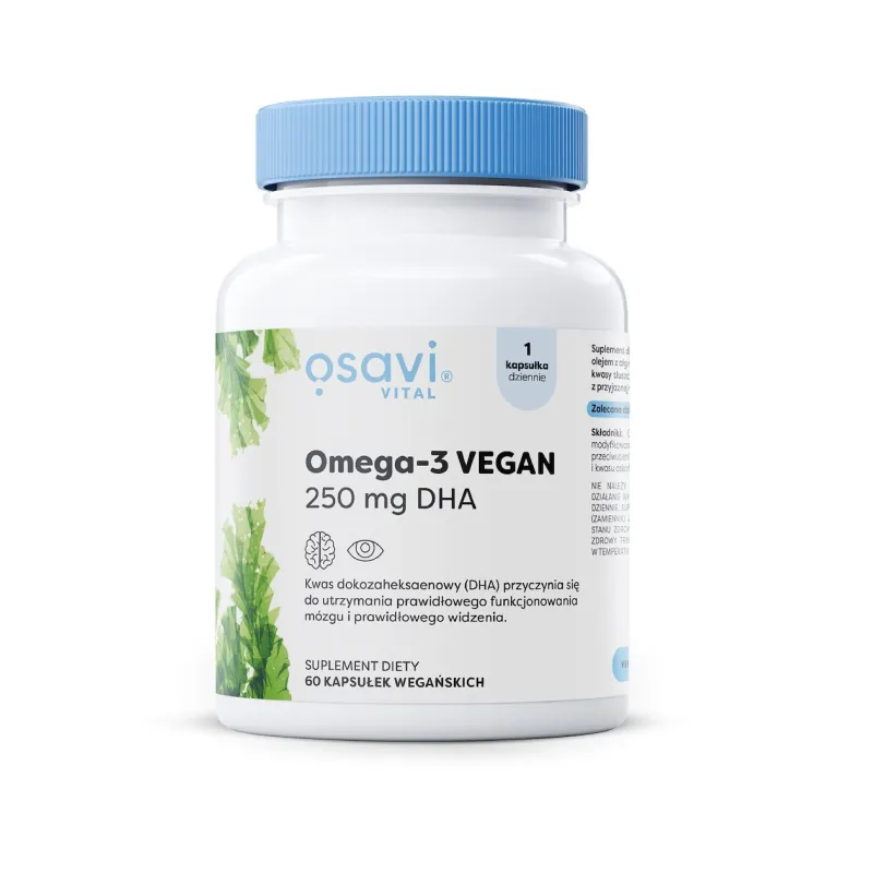 Omega 3 Vegan 60 kapsułek – Osavi | Bezglutenowa suplementacja