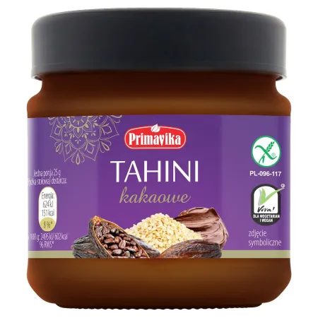 Tahini kakaowe BIO 185 g – Primavika | Bezglutenowe