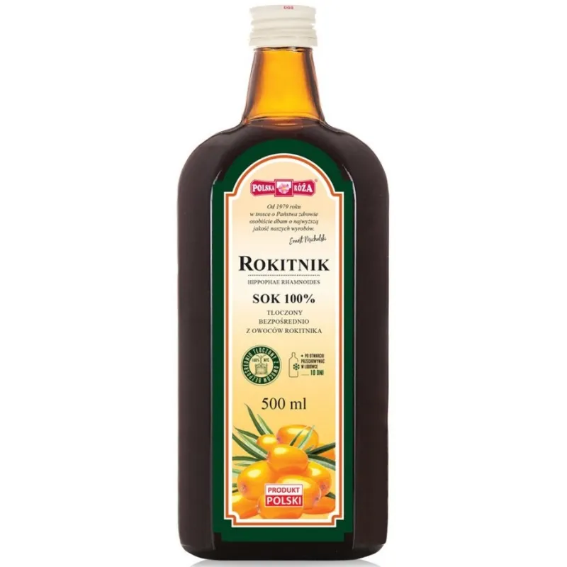 Sok z rokitnika NFC 500 ml – Polska Róża | Naturalny, bezglutenowy