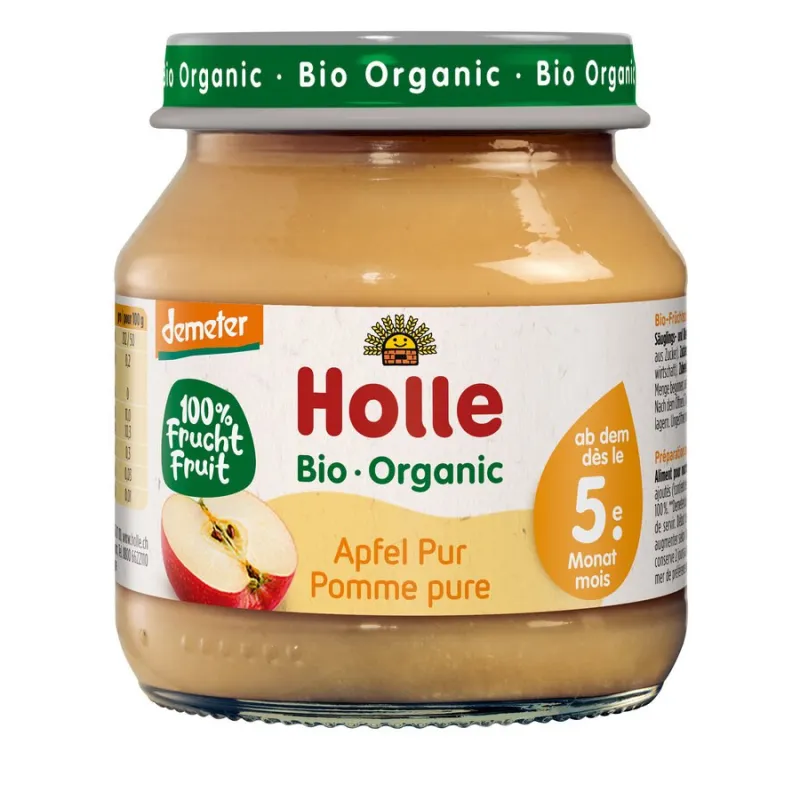 Jabłko BIO bez cukru 125 g – Holle | Bezglutenowe