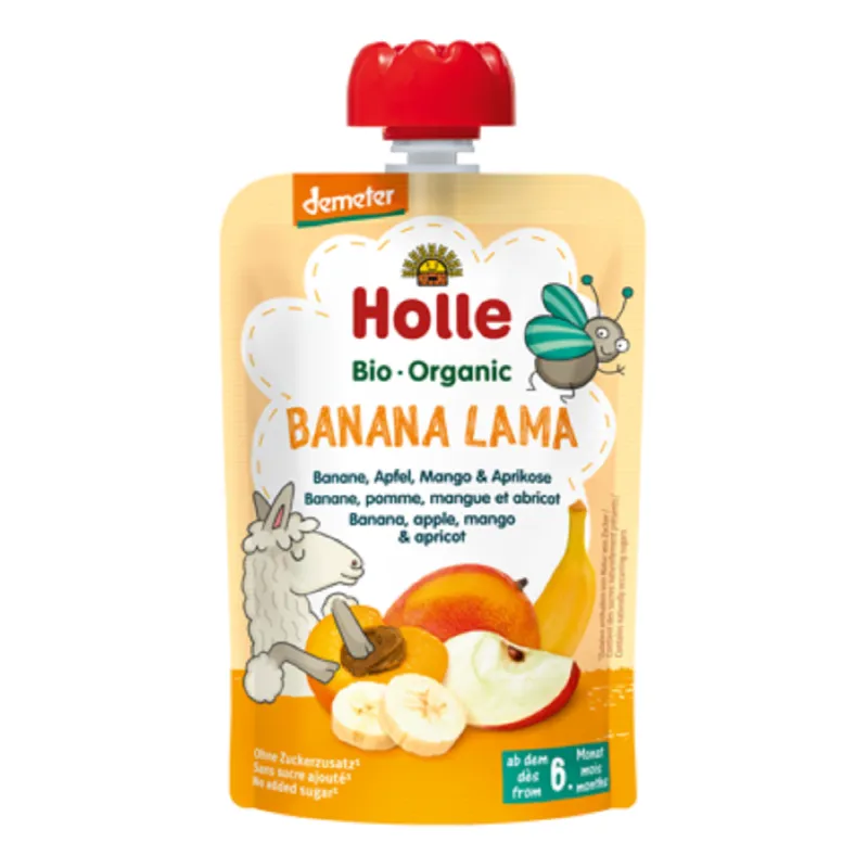 Mus bananowa LAMA BIO 100 g – Holle, bez cukru