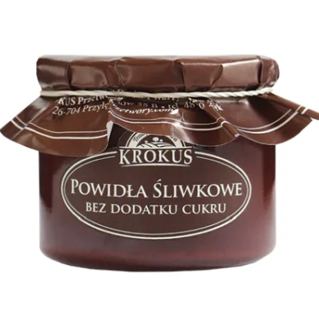 Powidła śliwkowe bez cukru 310 g – bezglutenowe Krokus