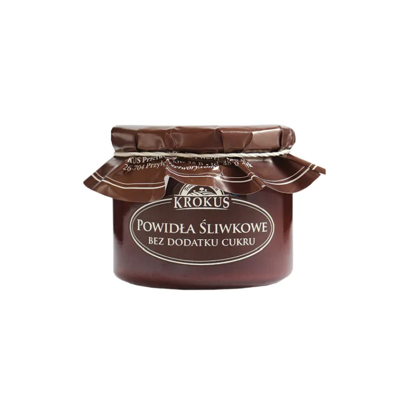 Powidła śliwkowe bez cukru 310 g – bezglutenowe Krokus
