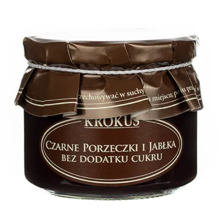 Powidła czarne porzeczki i jabłka 310 g – bezglutenowe Krokus