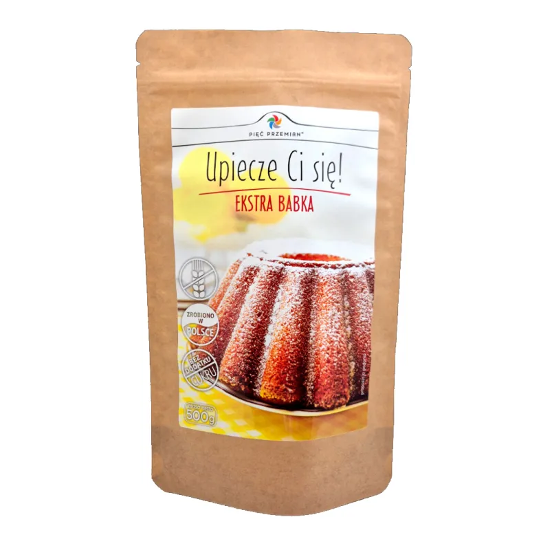 Mieszanka do wypieku babki bez dodatku cukrów, bezglutenowa 500 g – Pięć Przemian