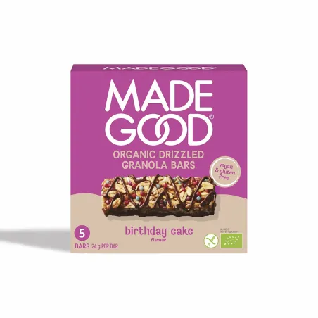 Batony granola tort urodzinowy bezglutenowe BIO MadeGood