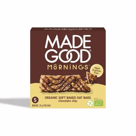 Batoniki owsiane soft z czekoladą bezglutenowe BIO (5 x 30 g) – MadeGood Mornings
