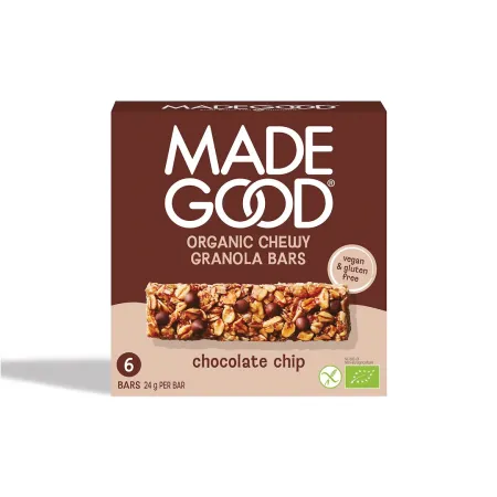 Batoniki Granola Crunchy z czekoladą bezglutenowe BIO (6 x 24 g) – MadeGood