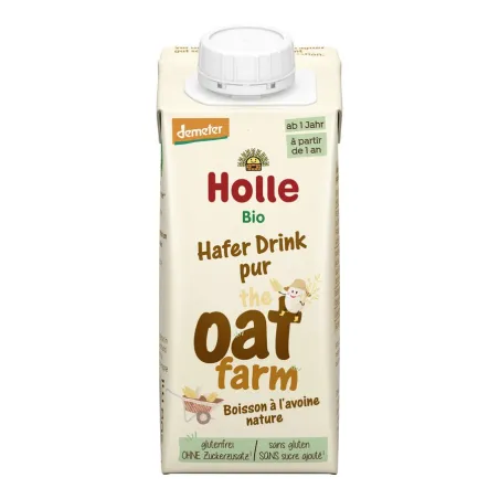 Napój owsiany bez dodatku cukrów, bezglutenowy od 1. roku życia, Demeter BIO 200 ml – Holle