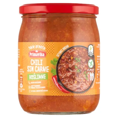Sos Wegański Chili Sin Carne Bezglutenowy 470 g – Primavika