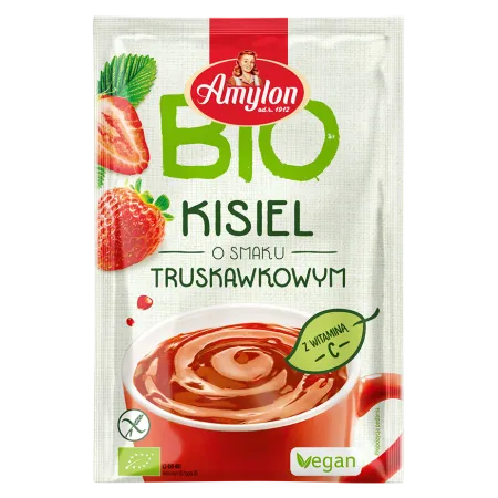 Kisiel Truskawkowy Bezglutenowy BIO 30 g - Amylon