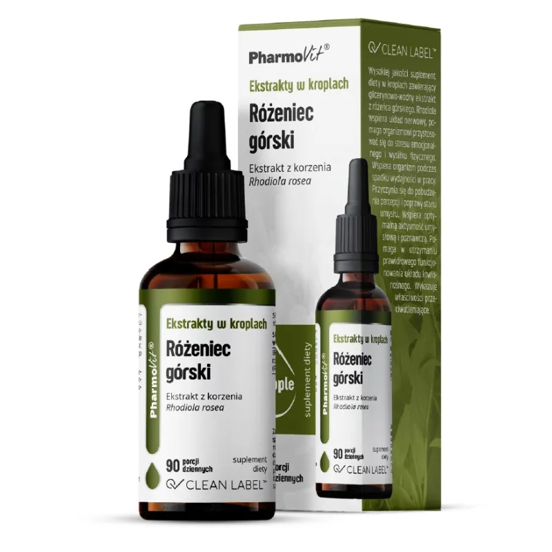 Ekstrakt z różeńca górskiego krople 30 ml – Pharmovit Clean Label