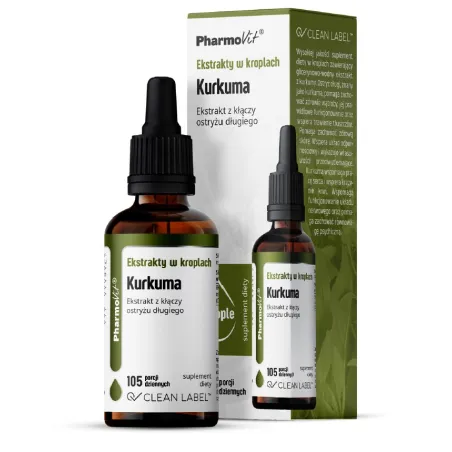 Ekstrakt z kurkumy krople 30 ml – Pharmovit Clean Label
